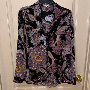 Express Multicolor Paisley Portofino Shirt